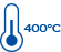 Temperatur bis 400°C